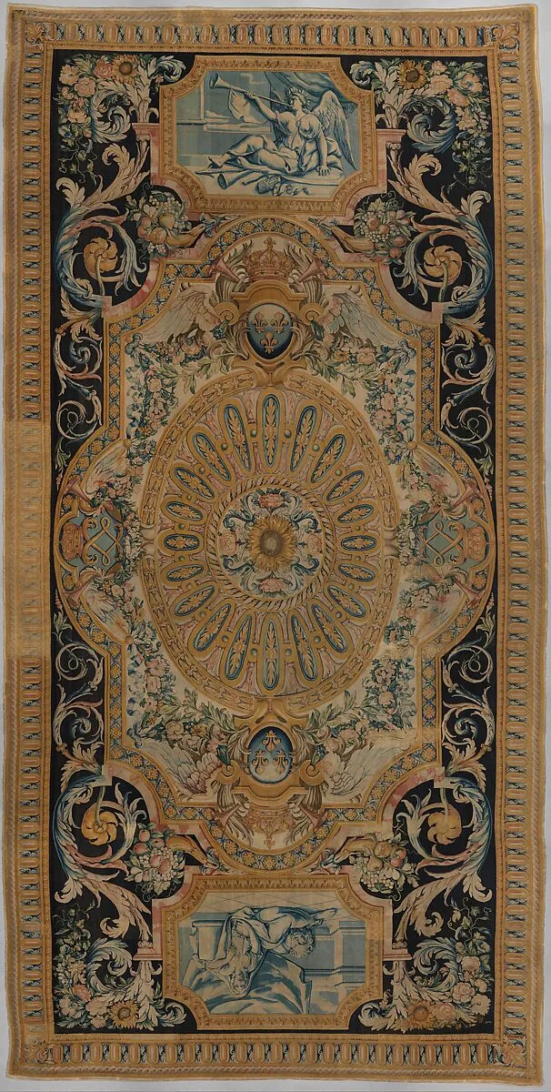 Carpet with Fame and Fortitude — Savonnerie Manufactory|Charles Le Brun|Louis Le Vau