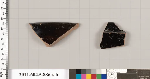 Terracotta fragments of kylikes (drinking cups)