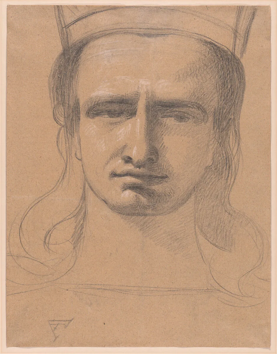 Head of Solomon (recto); Classical Head (verso) — Benjamin Robert Haydon