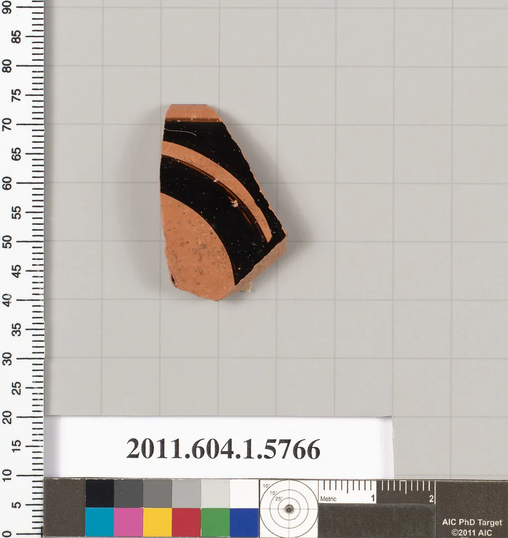 Terracotta rim fragment of a kylix: eye-cup (drinking cup) — Unknown