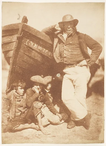 Newhaven Fisherman with Two Boys