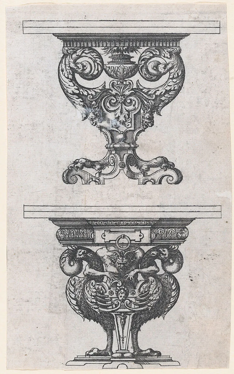 Two Table Designs — Jacques Androuet Du Cerceau