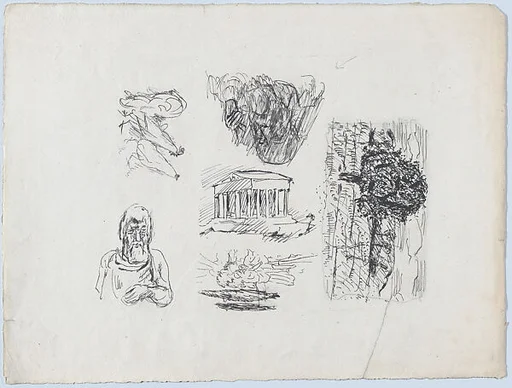 Trial proof of vignettes for the book "The Life of Saint Monica"
