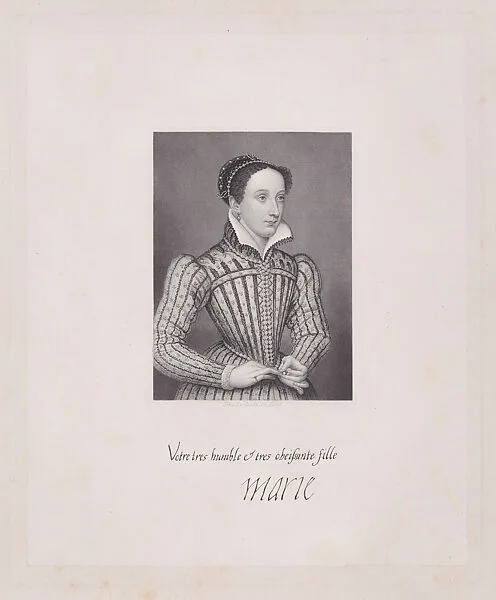 Mary, Queen of Scots (frontispiece, from "History of Mary Stuart, queen of Scots," volume 1) — Mary, Queen of Scots|François Clouet|John Le Conte|Joseph Adolphe Petit|Longmans, Green and Co.