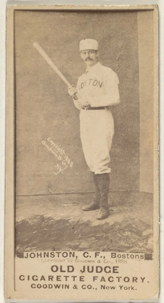 Johnston, Center Field, Boston, from the Old Judge series (N172) for Old Judge Cigarettes — Goodwin & Company