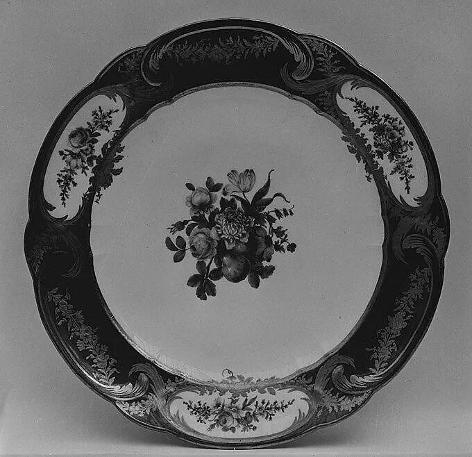Plate (assiette à palmes) (1 of 102) (part of a service) — Sèvres Manufactory|Nicquet|Boileau jeune|Andre-Joseph La France