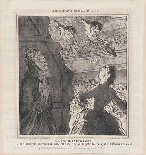 The mother of the actress, from 'Dramatic sketches,' published in Le Charivari, July 2, 1864