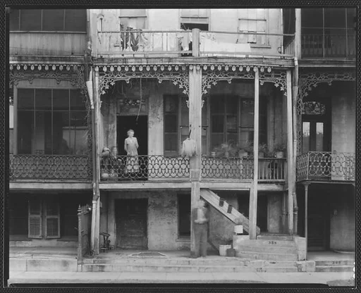 [Back Porches of Balconied Houses, Mobile, Alabama]