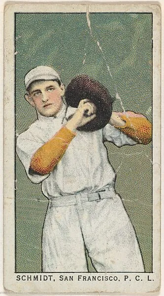 Schmidt, San Francisco, Pacific Coast League, from the "Obak Baseball Players" set (T212), issued by the American Tobacco Company to promote Obak Mouthpiece Cigarettes — American Tobacco Company