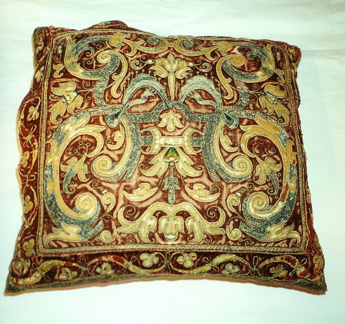 Apparel made into a cushion — Unknown