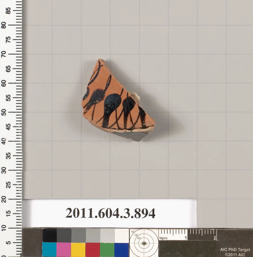 Terracotta fragment of a lekythos (oil flask) — Unknown