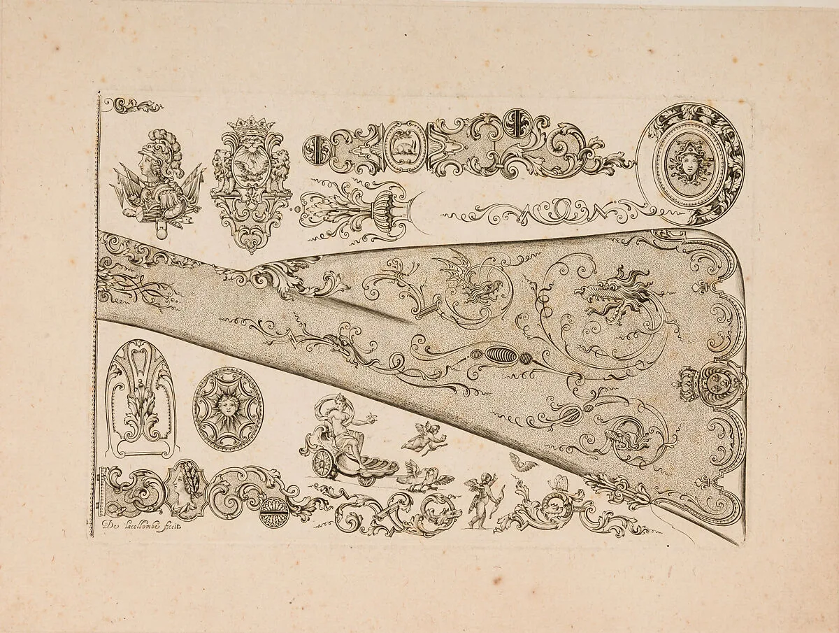 Plate Seven from Nouveavx Desseins D'Arquebvseries — De Lacollombe