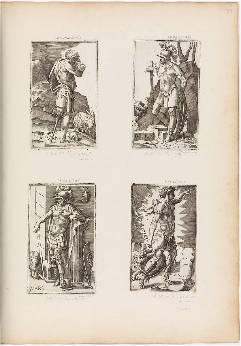 Saturn, from Planets, plate 1 — Giulio Bonasone|Georges Reverdy
