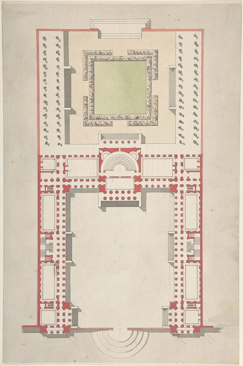 Architectural Ground Plan — Jean Jacques Huvé|Paul Guillaume Lemoine