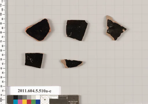 Terracotta fragments of kylikes (drinking cups)