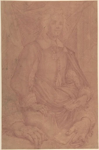Study for a Three-Quarter-Length Portrait of a Gentleman (recto), Study of a Clothed Figure and a Foot (verso)