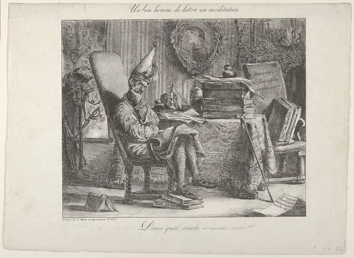 A Literary Fellow Meditating