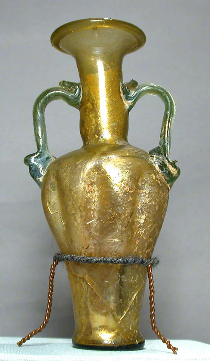 Glass amphora with two handles — Unknown