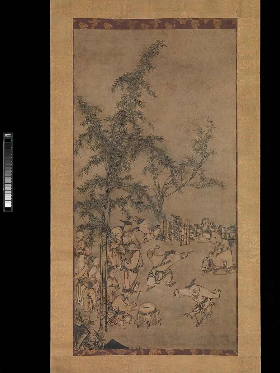 雪村周継筆 竹林七聖図|Seven Sages of the Bamboo Grove — Sesson Shūkei