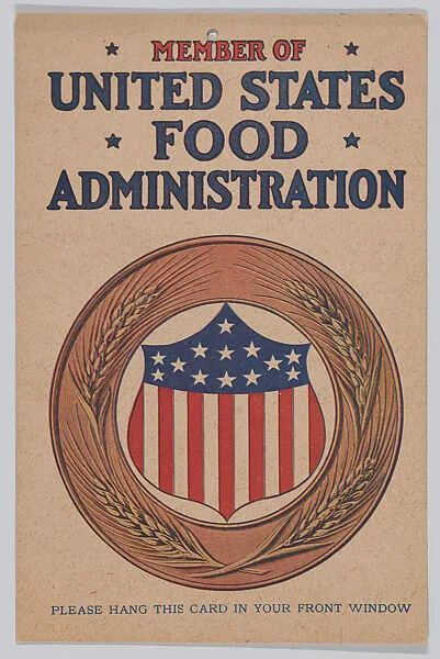 Member of the United States Food Administration — United States Food Administration