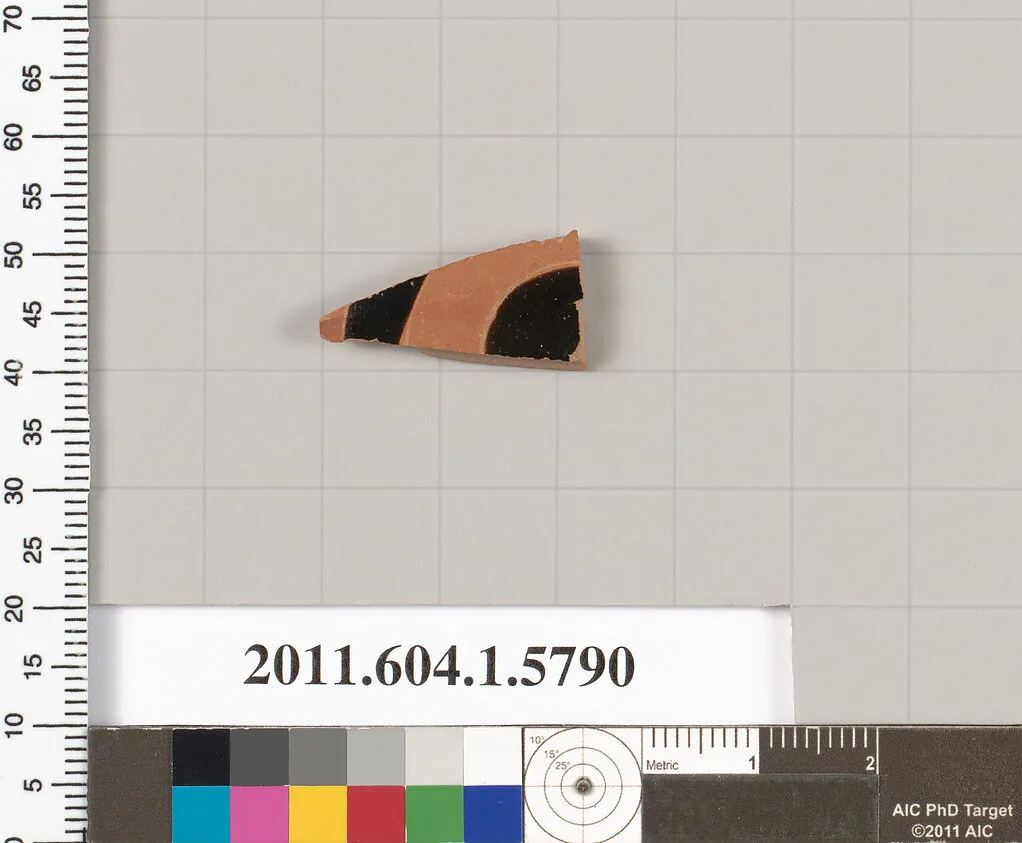 Terracotta fragment of a kylix: eye-cup (drinking cup) — Unknown