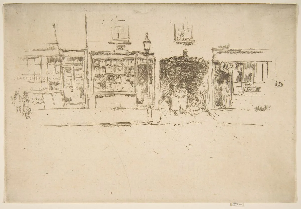 The Barber's (The Barber's Shop, Chelsea) — James McNeill Whistler