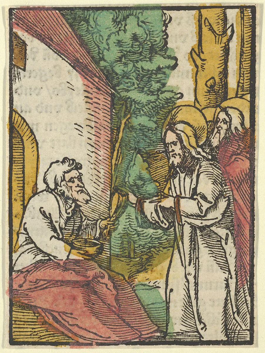 Christ Healing the Leper, from Das Plenarium — Hans Schäufelein|Adam Petri