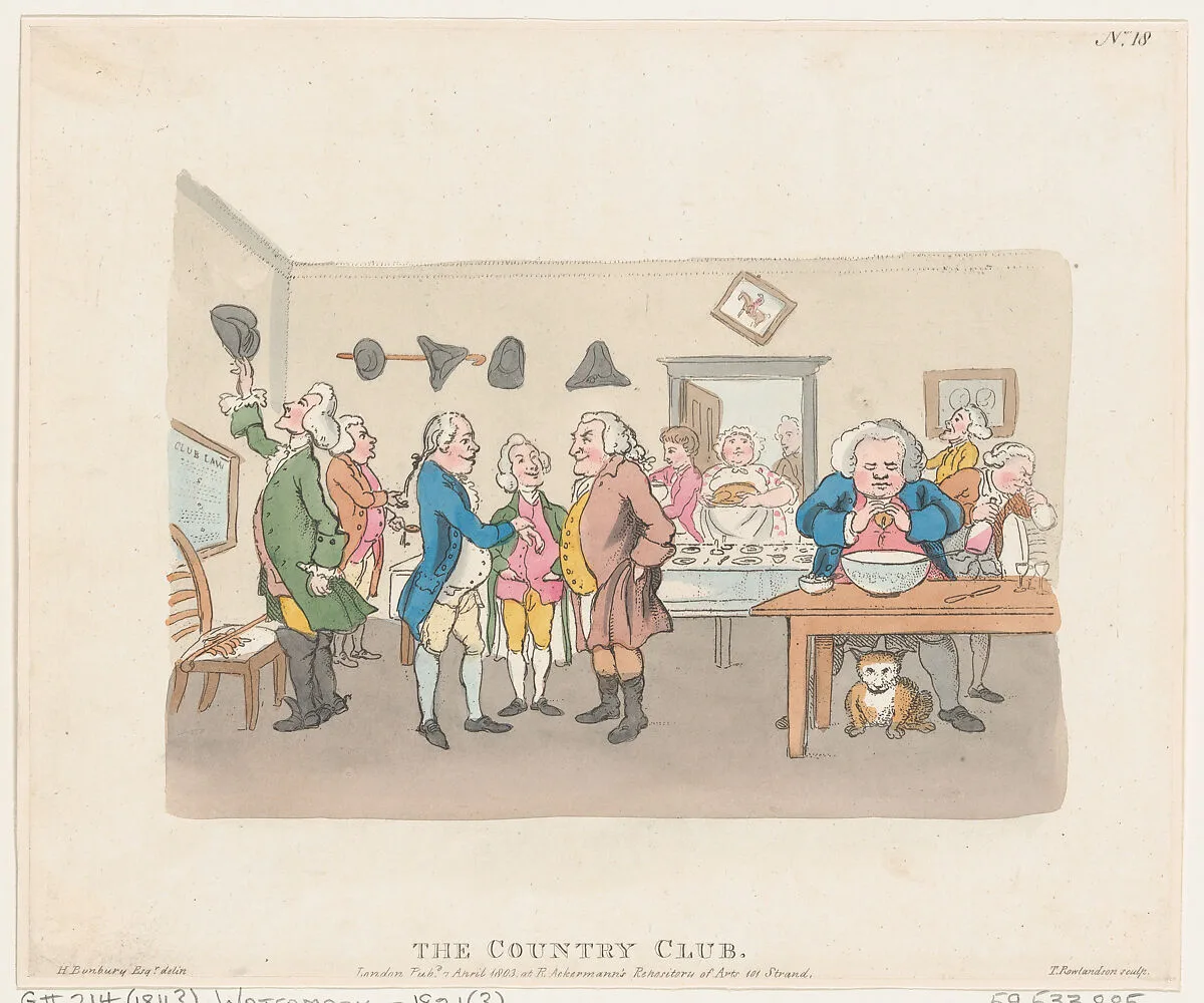 The Country Club — Thomas Rowlandson|Rudolph Ackermann, London|Henry William Bunbury