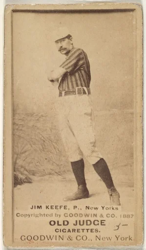 Timothy John "Tim" Keefe, Pitcher, New York, from the Old Judge series (N172) for Old Judge Cigarettes