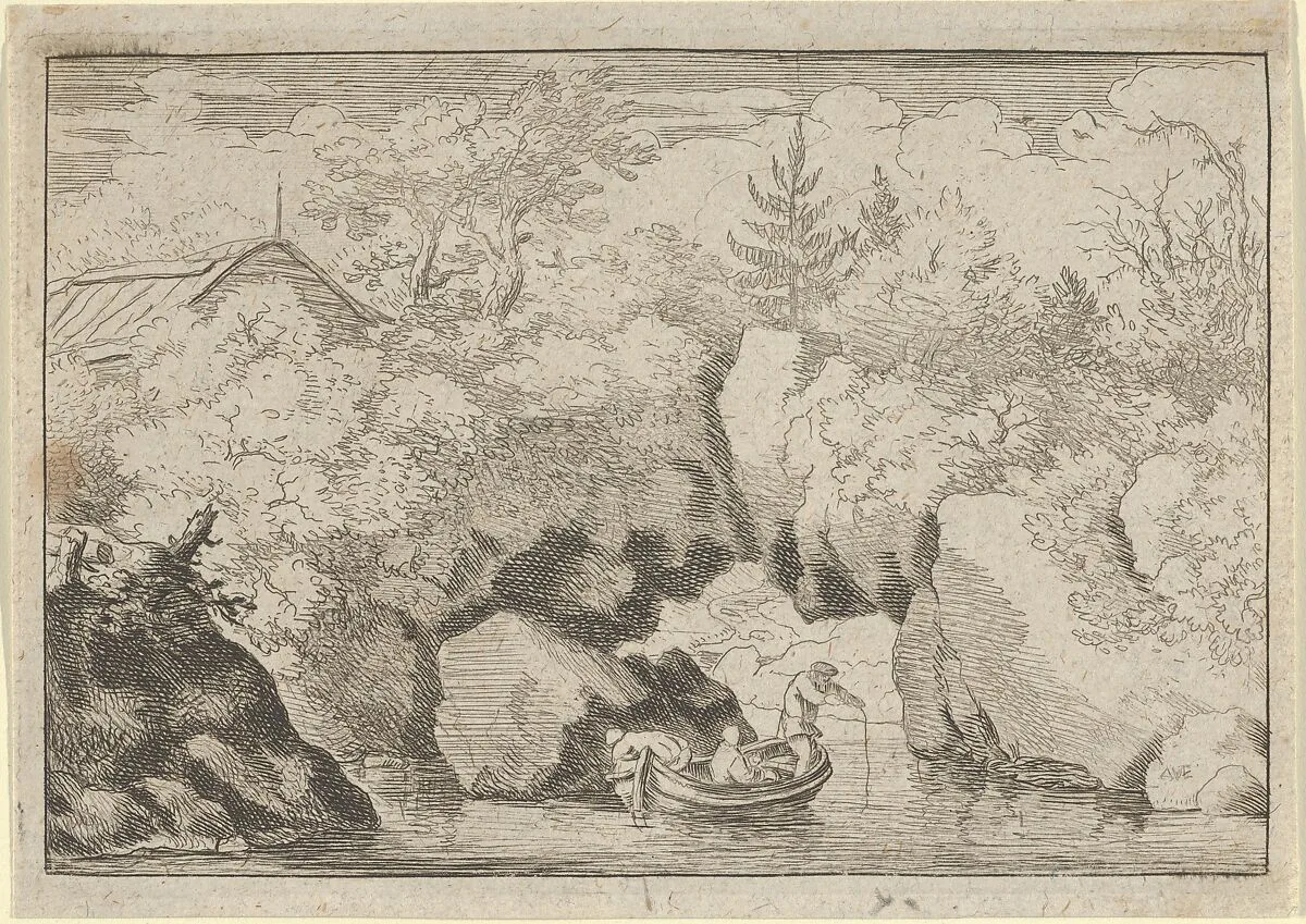 The Skiff near the Pierced Rock — Allart van Everdingen
