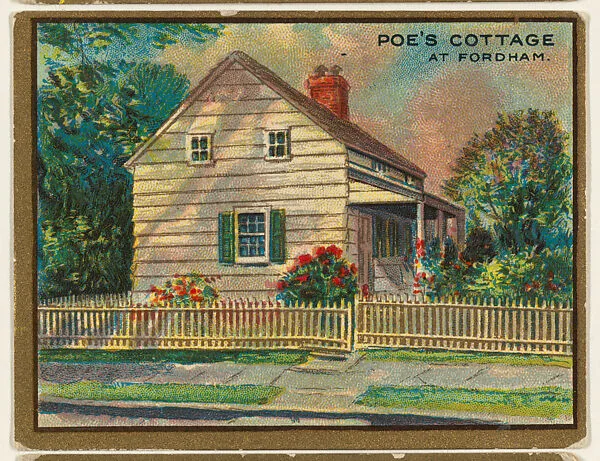 Poe's Cottage at Fordham, from the "Historic Homes" series (T69), issued with Helmar Cigarettes by S. Anargyros Tobacco Company — S. Anargyros Tobacco Company