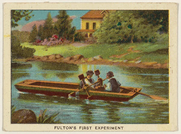 Fulton's First Experiment, from the "Hudson-Fulton" series (T72), issued with Turkey Red Cigarettes by the American Tobacco Company — American Tobacco Company