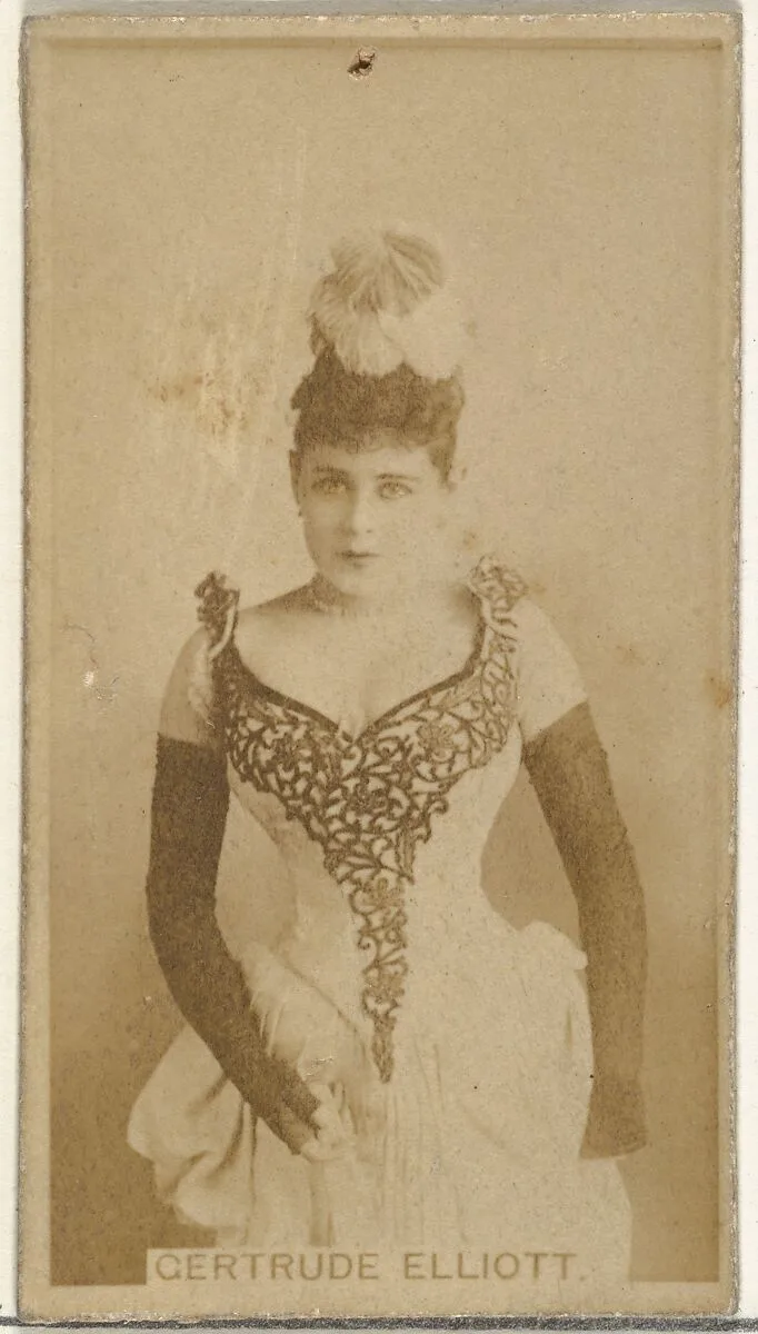 Gertrude Elliott, from the Actors and Actresses series (N145-8) issued by Duke Sons & Co. to promote Duke Cigarettes — W. Duke, Sons & Co.|American Tobacco Company