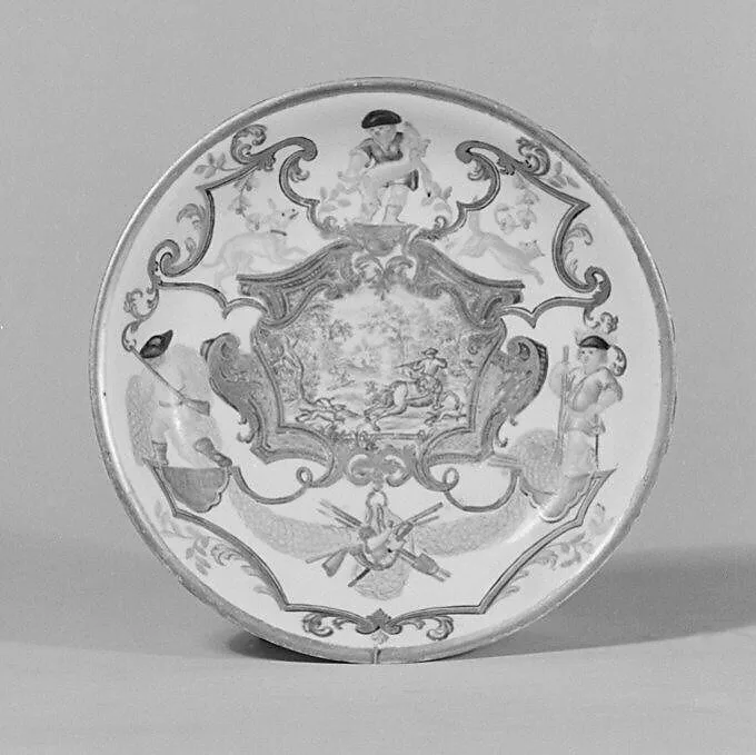 Saucer — Vienna|Claudius Innocentius Du Paquier period|Ignaz Bottengruber
