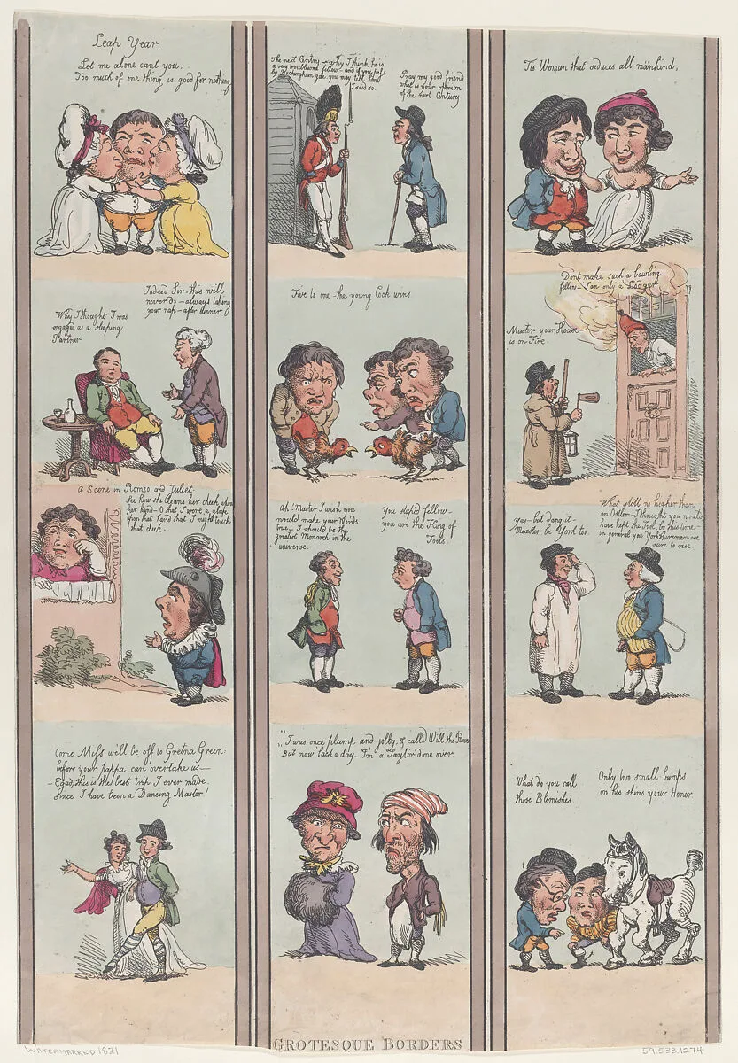 Grotesque Borders for Rooms & Halls — Thomas Rowlandson|Rudolph Ackermann, London|George Murgatroyd Woodward