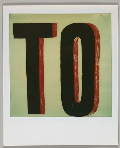 [Detail of Sign Lettering: "TO"]