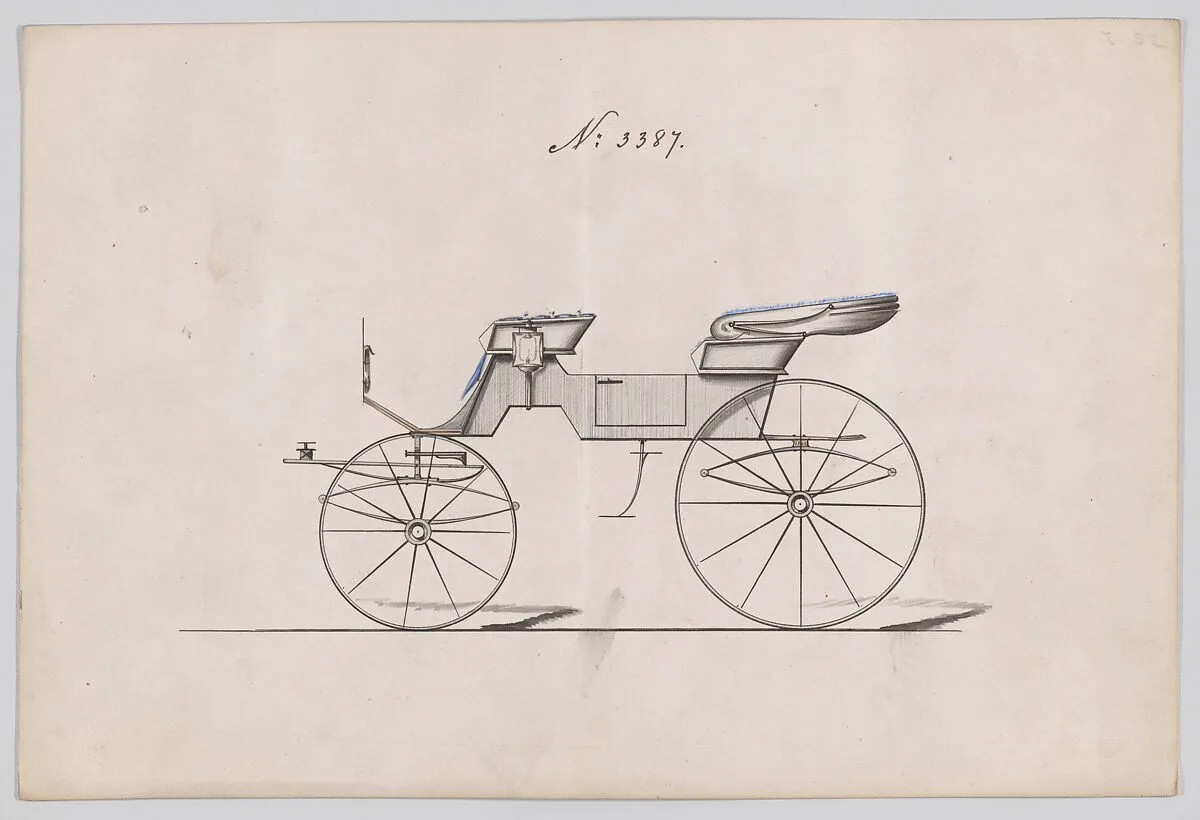 Design for 2 seat Phaeton, no. 3387 — Brewster & Co.
