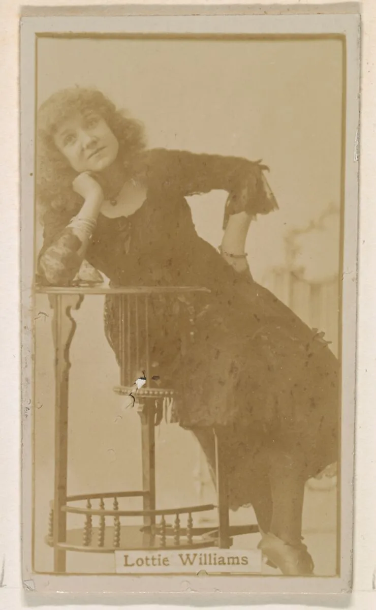 Lottie Williams, from the Actresses series (N245) issued by Kinney Brothers to promote Sweet Caporal Cigarettes — Kinney Brothers Tobacco Company