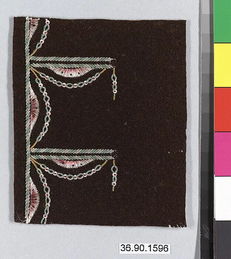 Embroidery sample for a man’s suit