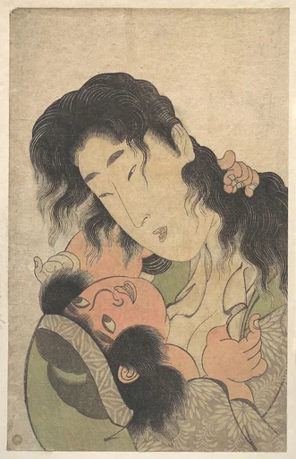 喜多川歌麿画 山姥と金太郎|Yamauba Playing with Kintarō