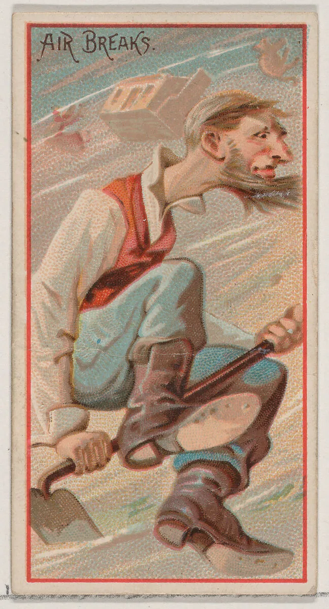 Air Breaks, from the Jokes series (N87) for Duke brand cigarettes — W. Duke, Sons & Co.|George S. Harris & Sons