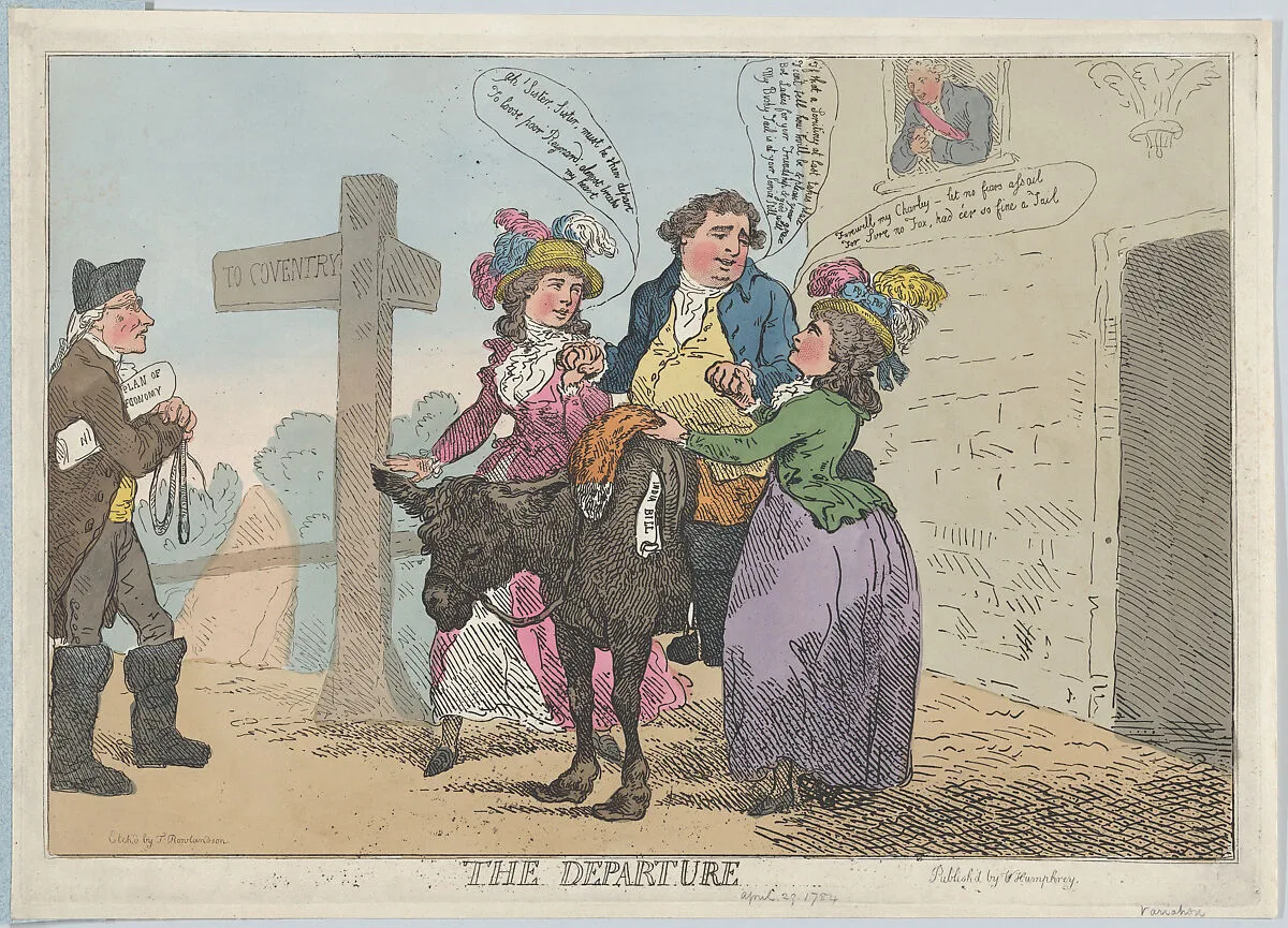 The Departure — William Humphrey|Charles James Fox|Georgiana, Duchess of Devonshire|Thomas Rowlandson
