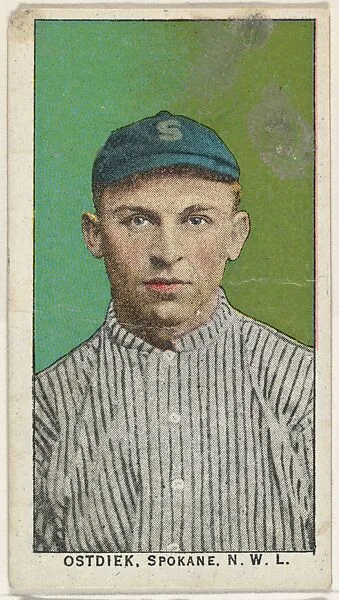 Ostdiek, Spokane, Northwestern League, from the "Obak Baseball Players" set (T212), issued by the American Tobacco Company to promote Obak Mouthpiece Cigarettes — American Tobacco Company