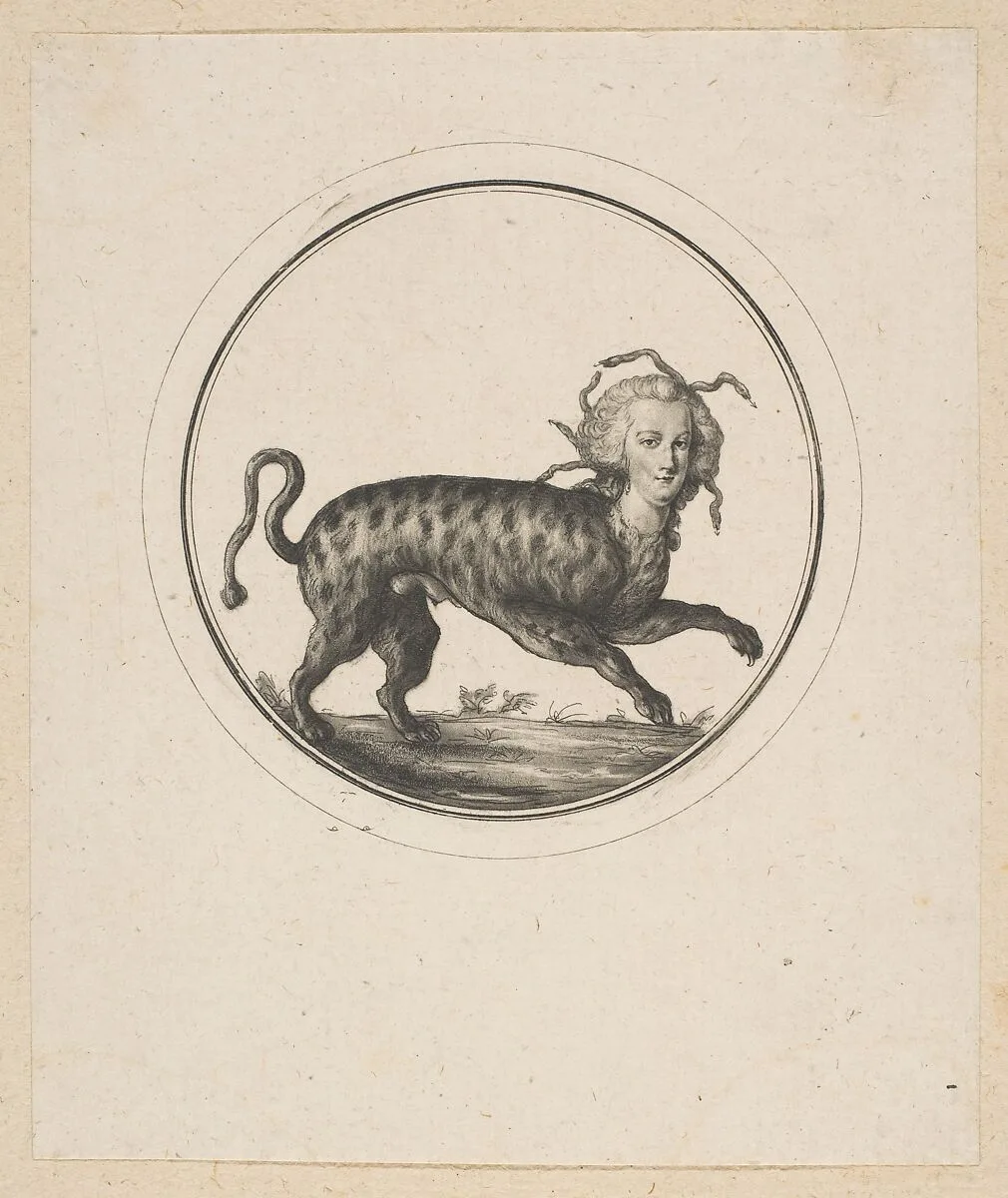 Caricature Showing Marie Antoinette as a Leopard — Anonymous, French, 18th century|Marie Antoinette, Queen of France