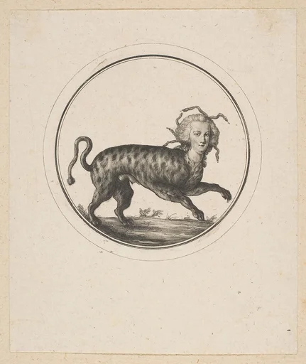 Caricature Showing Marie Antoinette as a Leopard