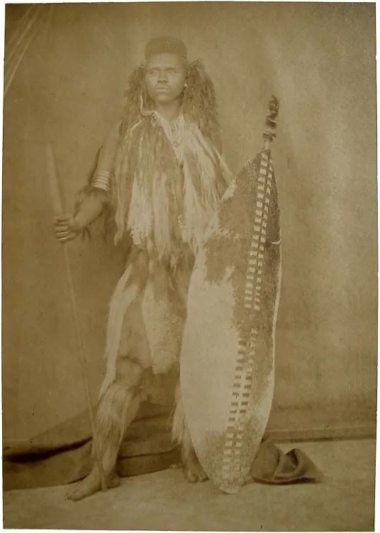 Zulu Warrior with Ox-hide Shield — Nicolaas Henneman