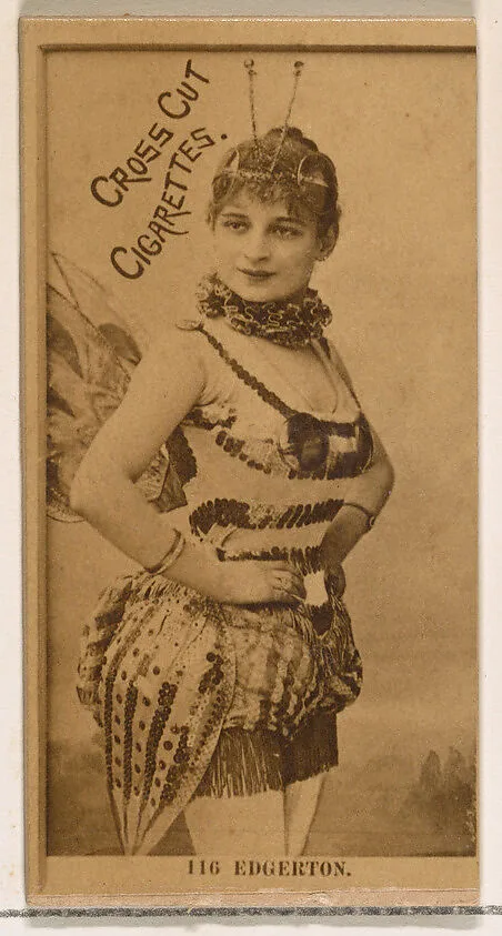 Card Number 116, Edgerton, from the Actors and Actresses series (N145-2) issued by Duke Sons & Co. to promote Cross Cut Cigarettes — W. Duke, Sons & Co.