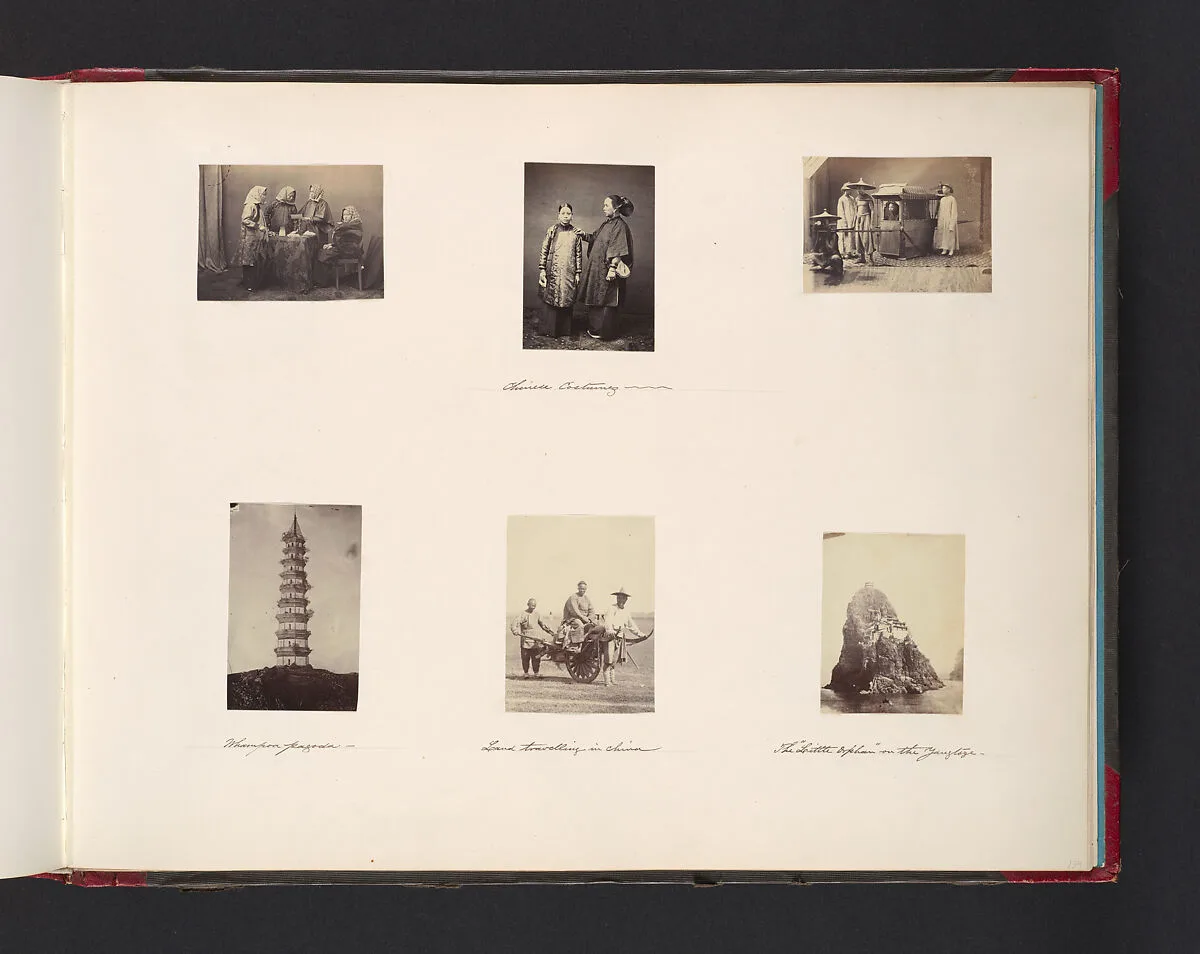 Chinese Costumes; Pagoda; Land Travelling in China; The "Little Orphan" on the Yangtsze — John Thomson