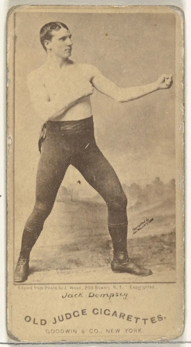 Jack Dempsey, from the Celebrities and Prizefighters series (N174) for Old Judge Cigarettes — Goodwin & Company|J. Wood