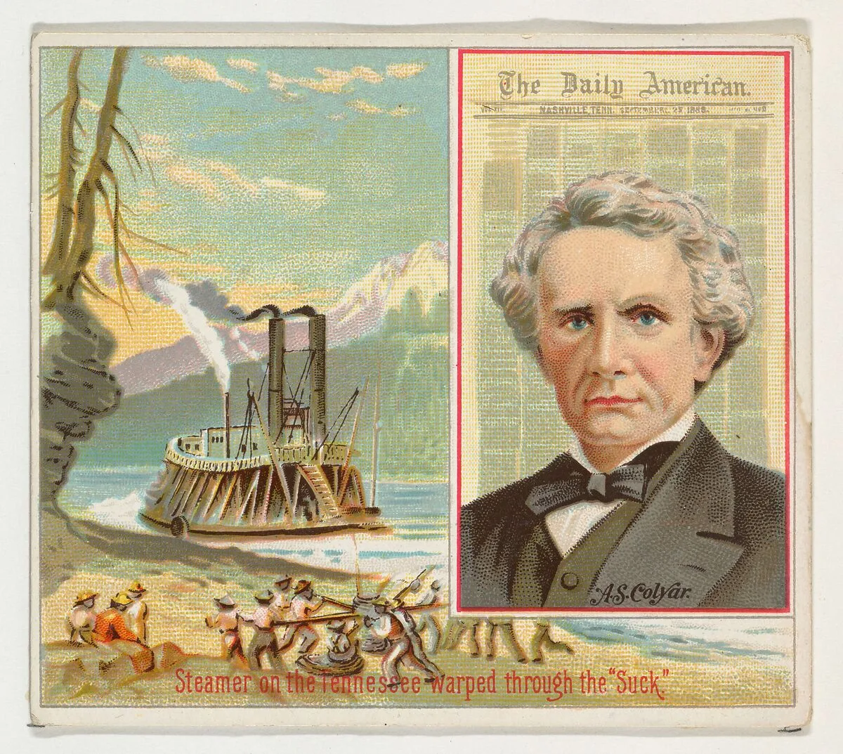 A.S. Colyar, The Nashville Daily American, from the American Editors series (N35) for Allen & Ginter Cigarettes — Allen & Ginter